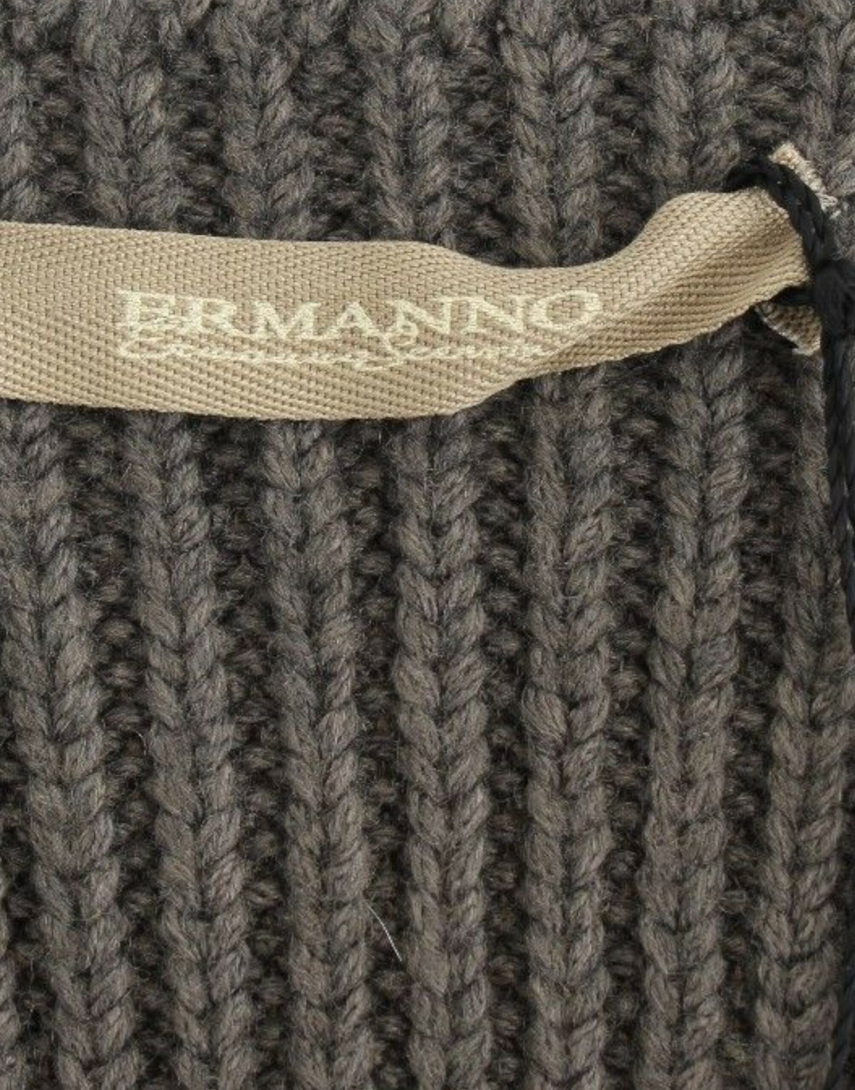 Ermanno Scervino Gray Knit Top in Merino Wool Blend