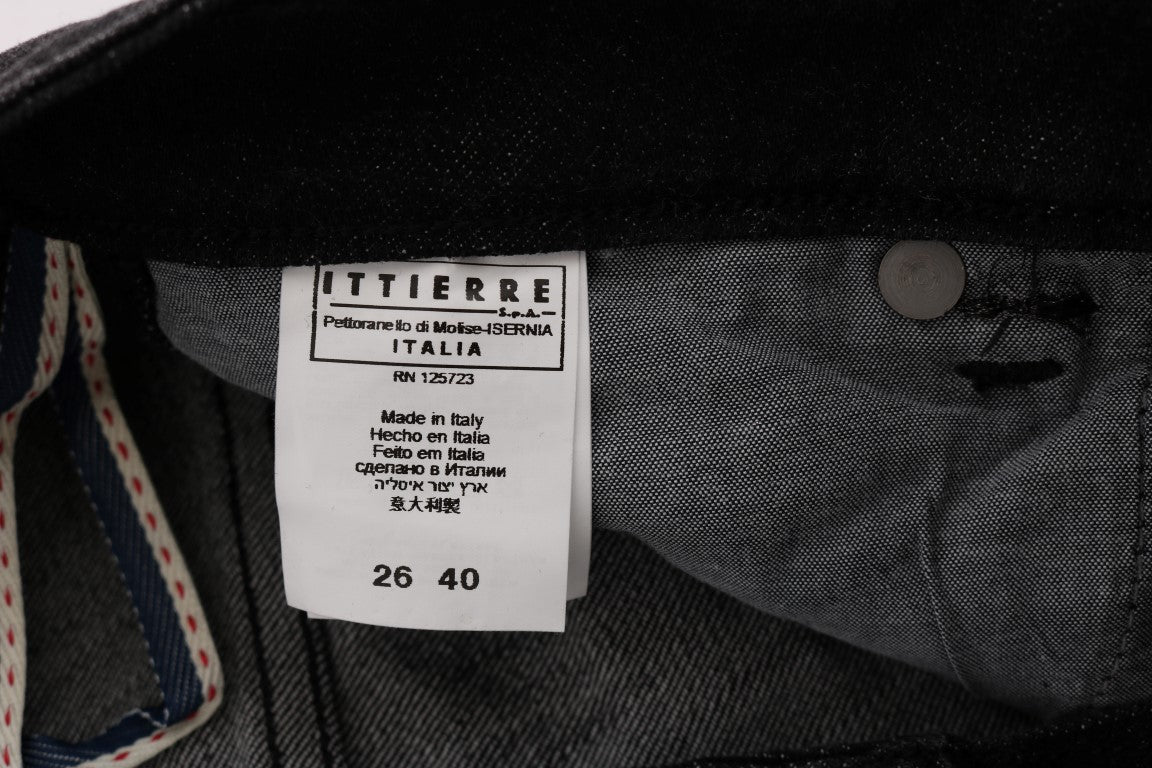 ACHT black slim fit cotton denim jeans