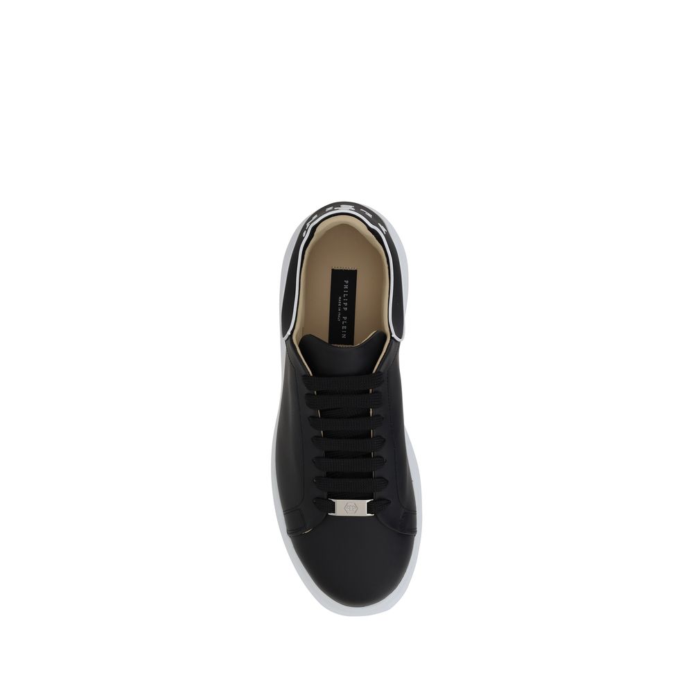 Philipp Plein calf leather low-top sneakers – black