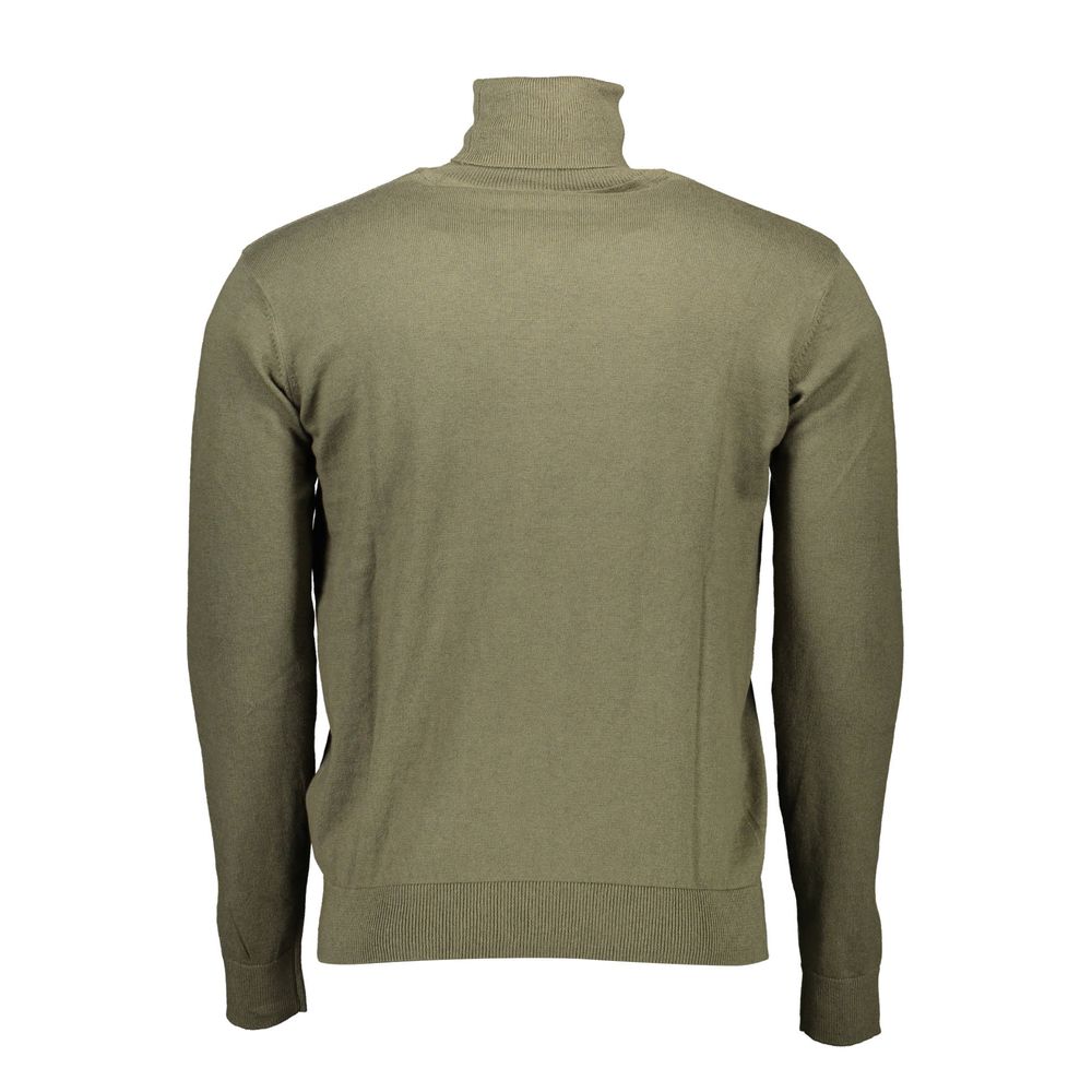 Green U.S. POLO ASSN. men's cotton and cashmere sweater