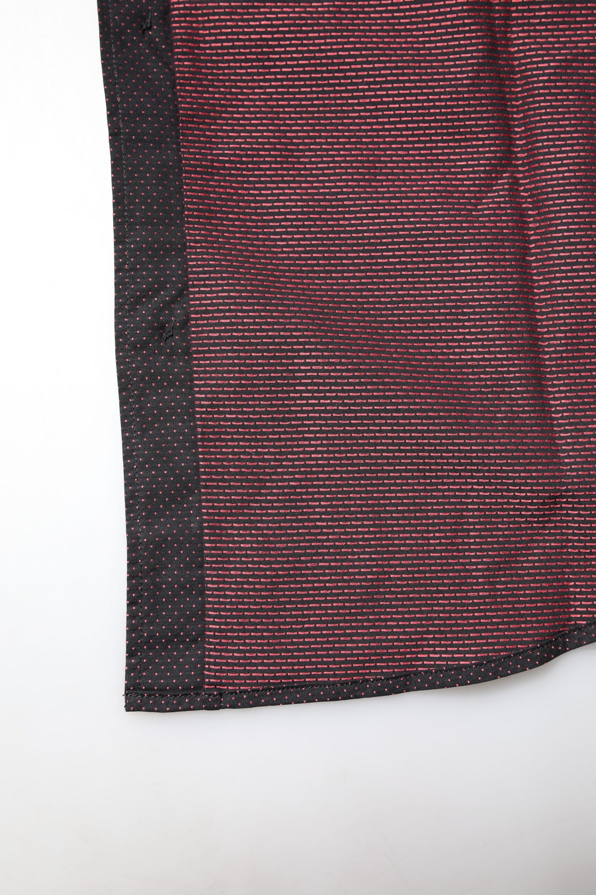Dolce & Gabbana Maroon Jacquard Cotton Dress Shirt