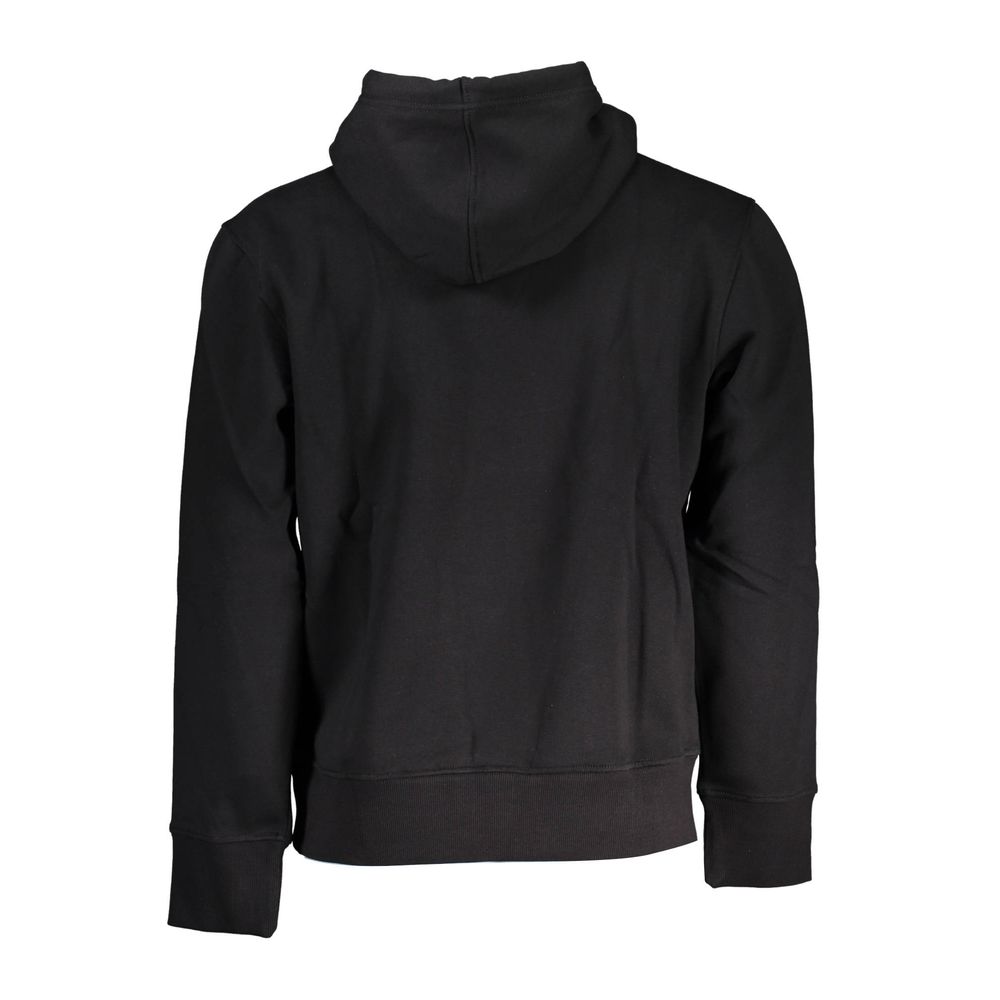 Calvin Klein black cotton and polyester hooded sweatshirt
