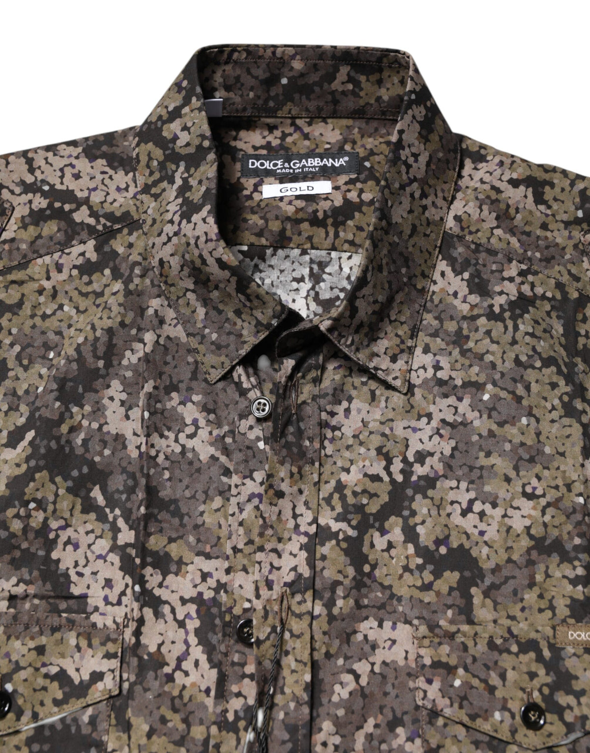 Dolce & Gabbana GOLD camouflage shirt – multicolour