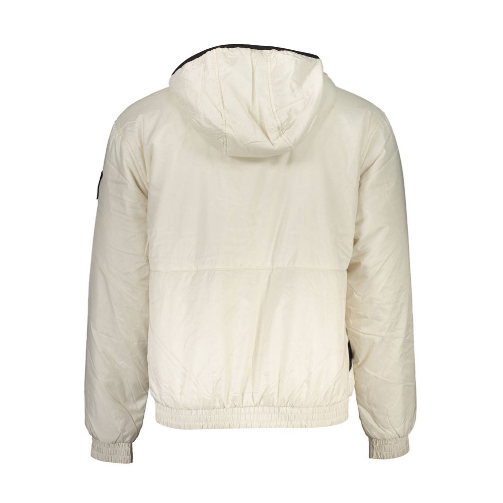Calvin Klein beige hooded jacket in recycled polyester