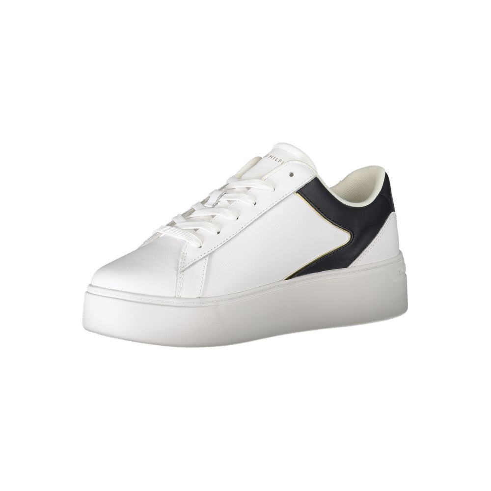 White Tommy Hilfiger women's sneakers in polyurethane