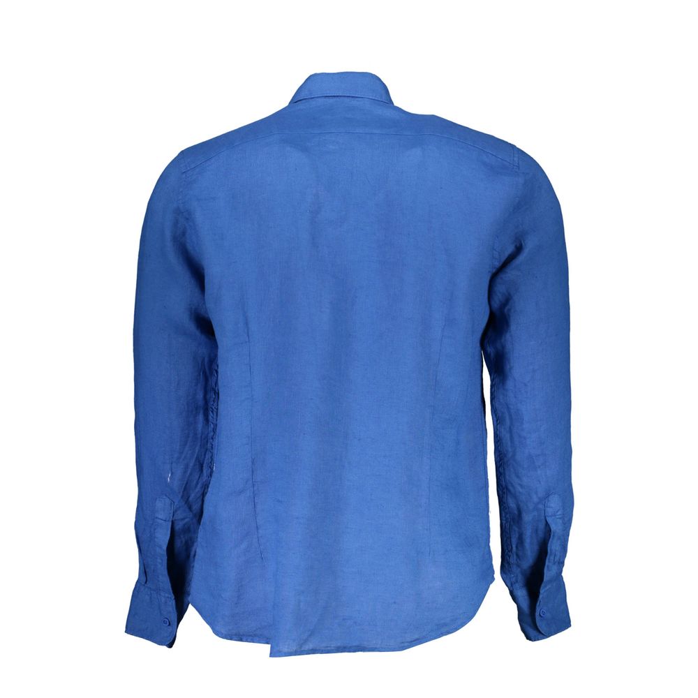 La Martina men's linen shirt – blue