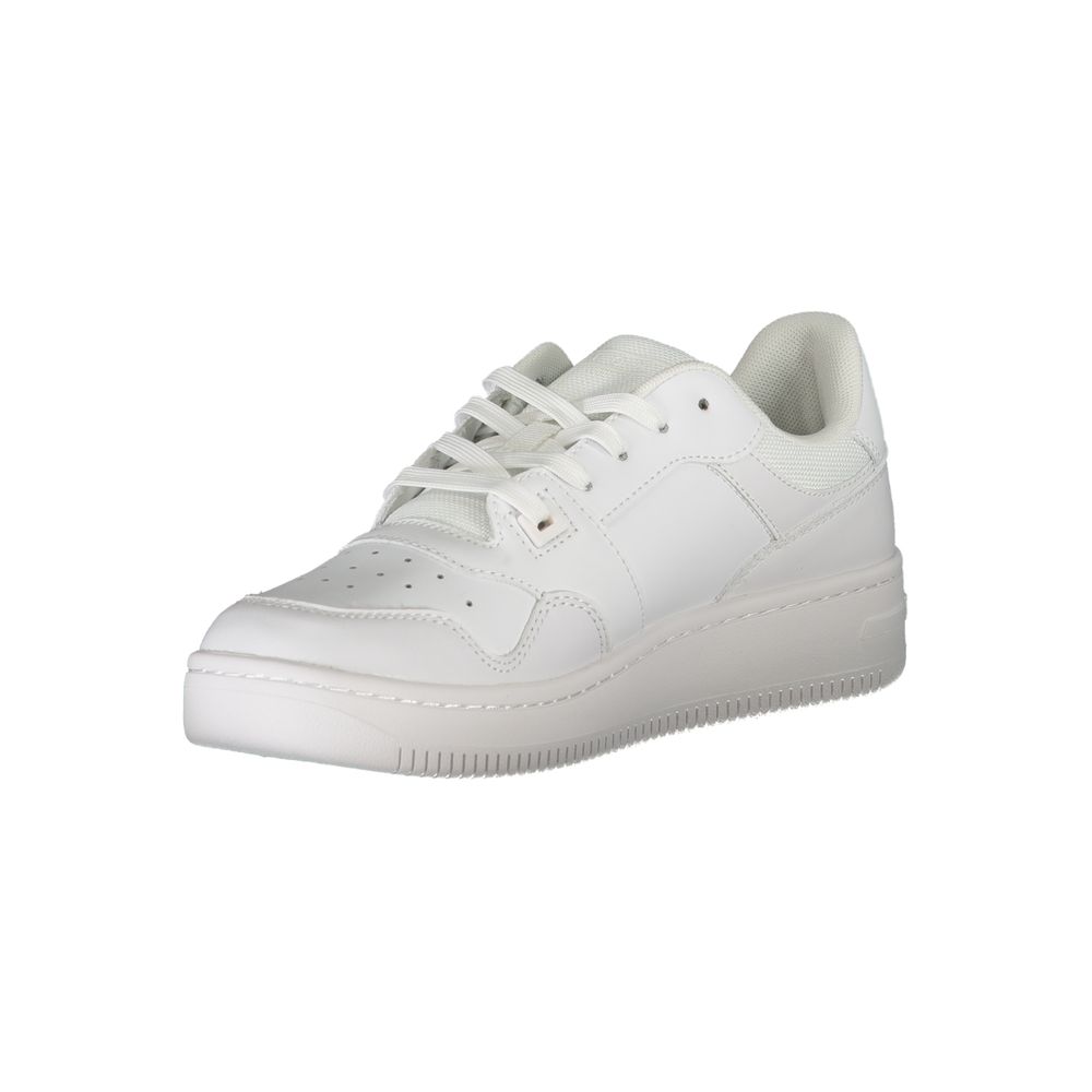 Tommy Hilfiger Leather-Blend Sneakers – White