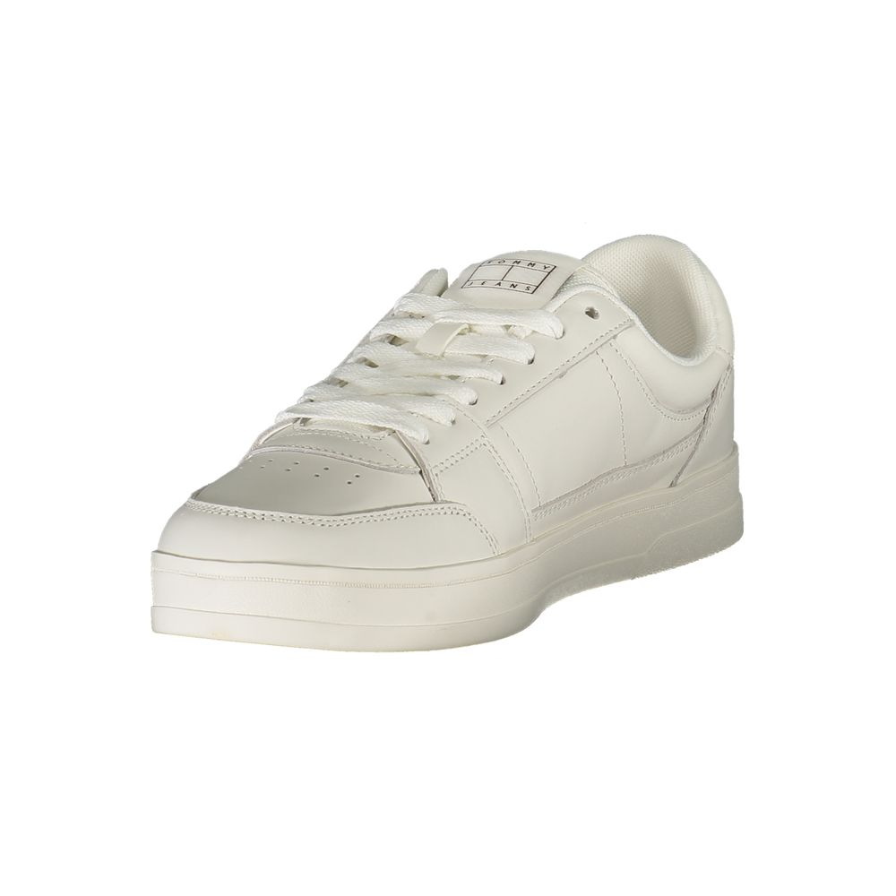 Tommy Hilfiger White Leather Men's Sneakers