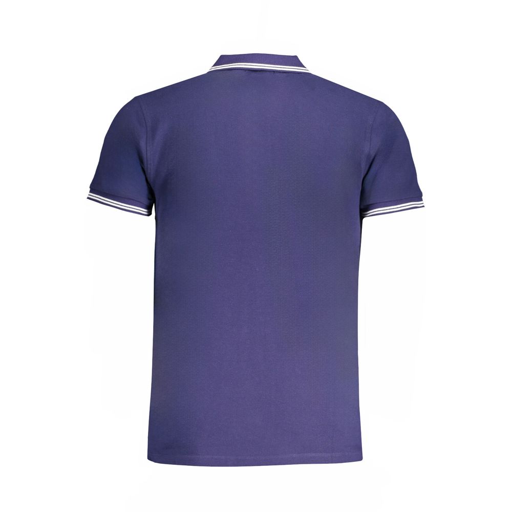 Cavalli Class Blue Cotton Men Polo Shirt