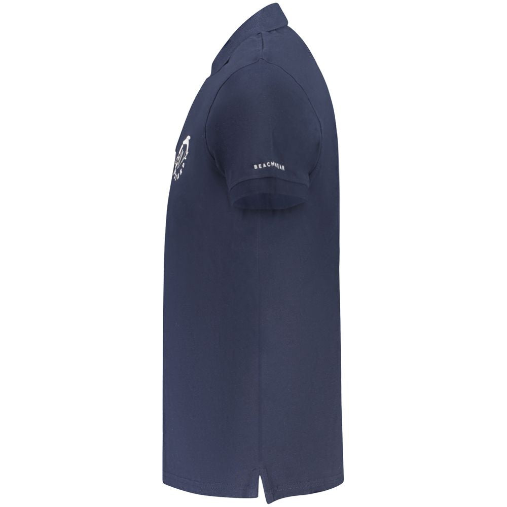 Trussardi Blu Cotton Men Polo