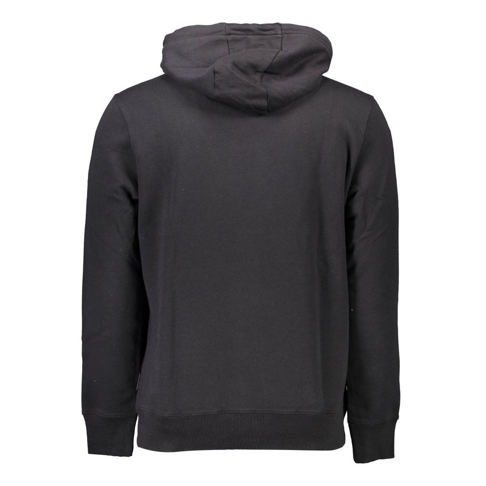 Napapijri Men's Cotton-Blend Hooded Sweatshirt – Black