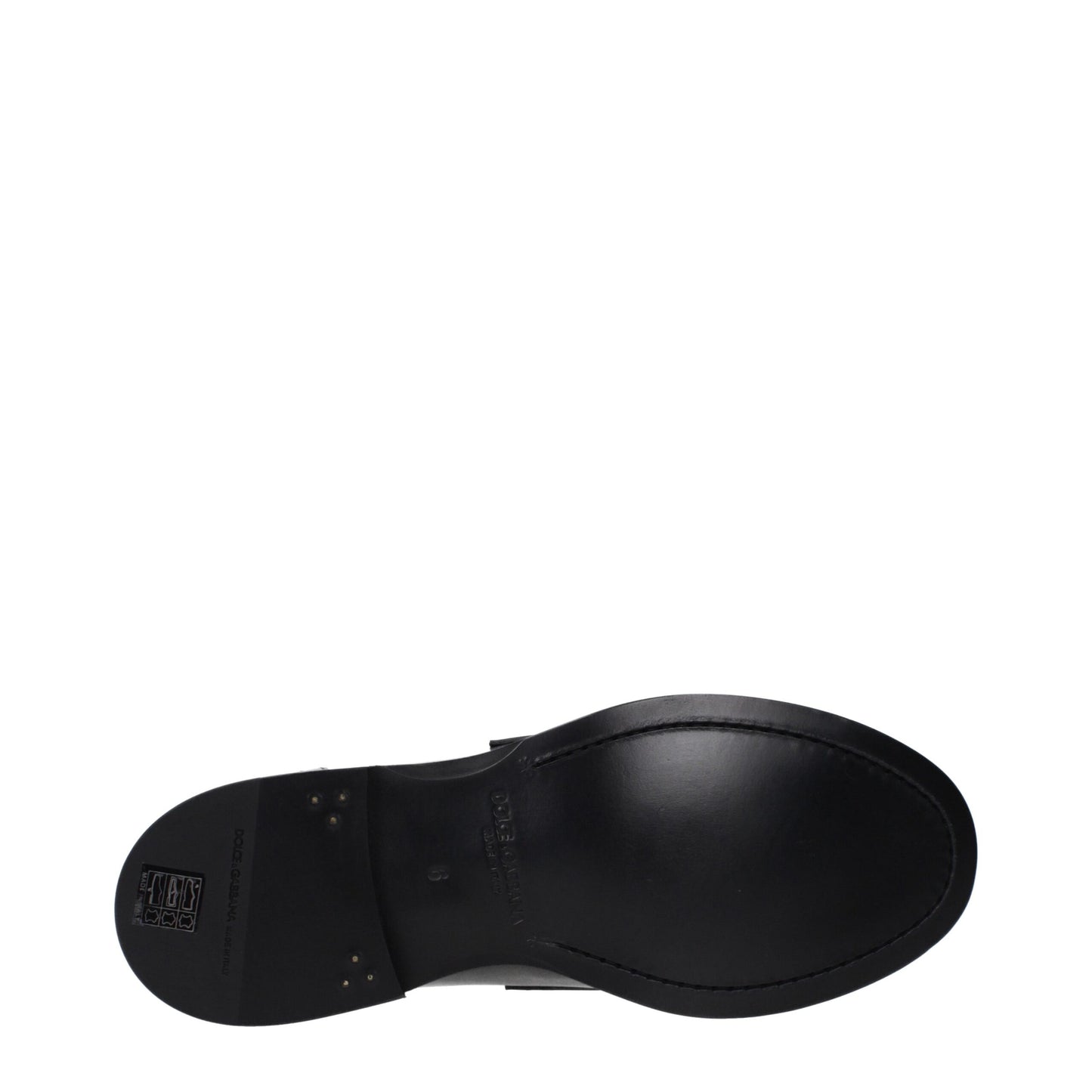 Dolce & Gabbana Black Leather Slip-On Loafers