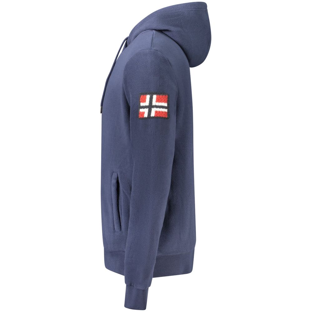 Norway 1963 Blue Polyester Men's Hooded Sweatshirt
