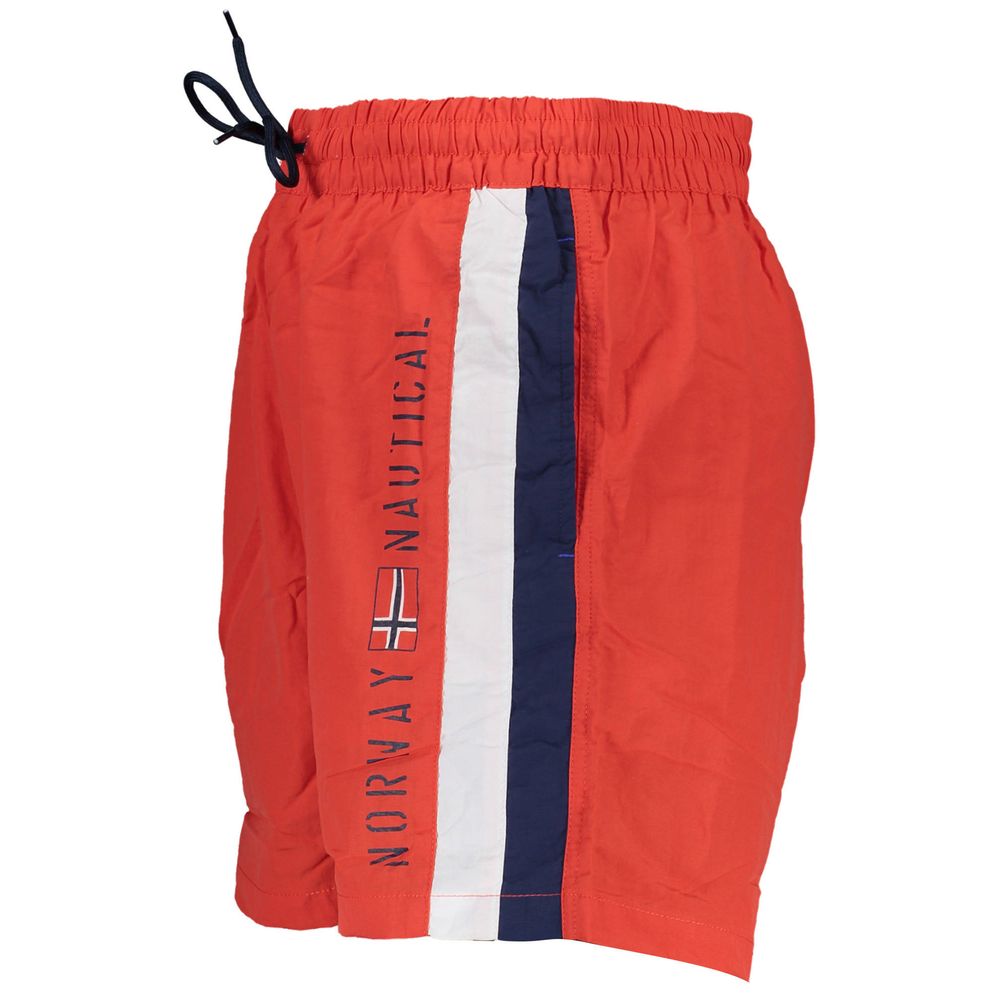 Norway 1963 Rosso Poliamide Men Swim Boxer