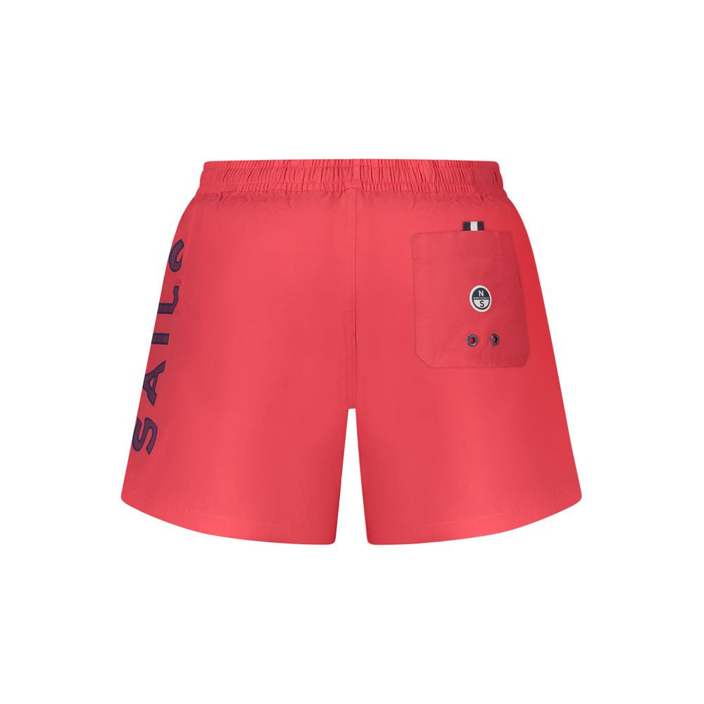North Sails Red Cotton-Blend Swim Shorts for Men