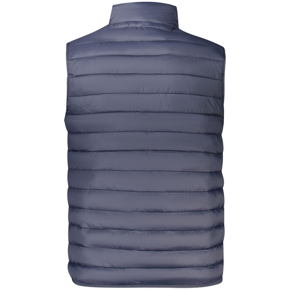Cavalli Class Blue Polyester Men's Sleeveless Jacket