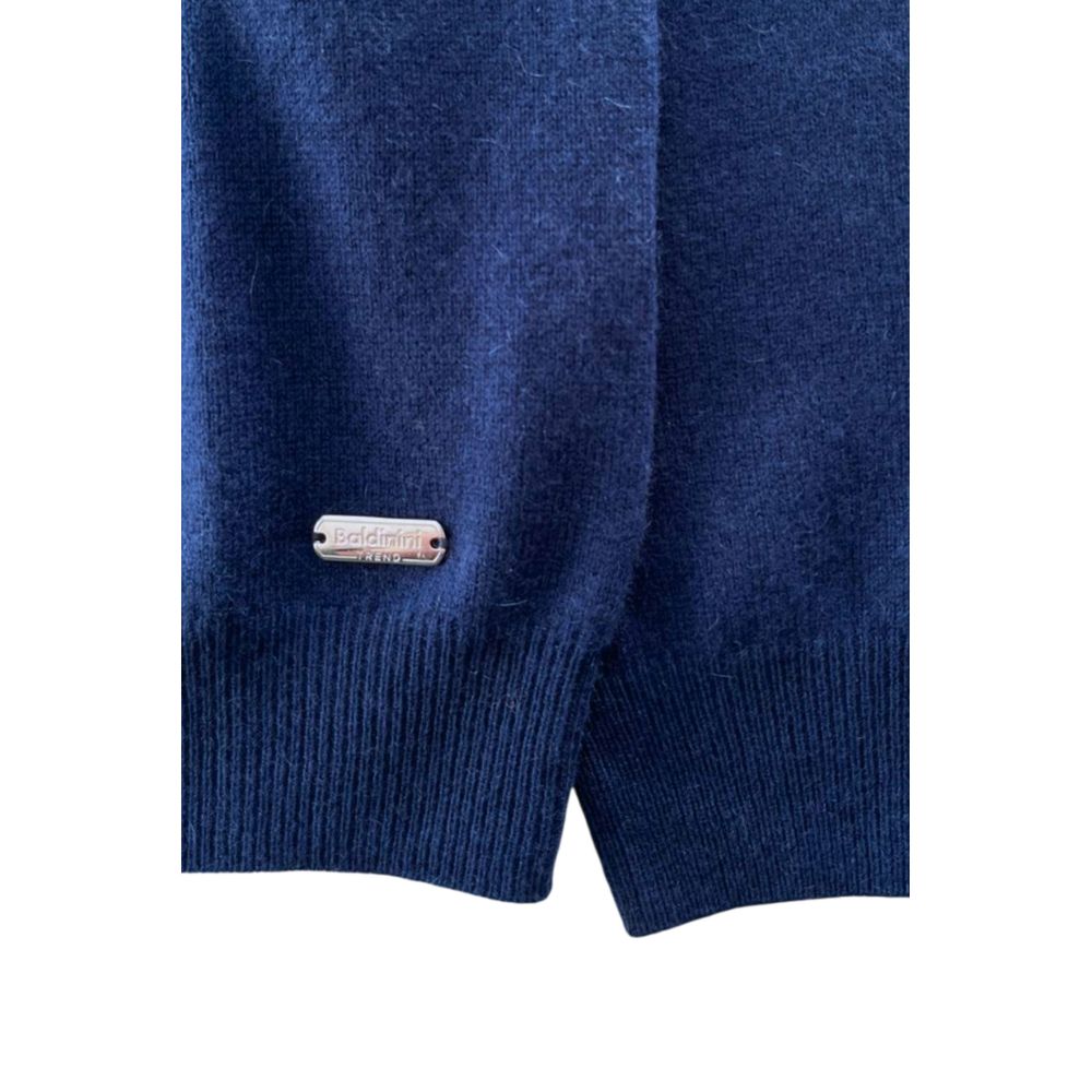 Baldinini Trend Blue Cashmere Men Sweater