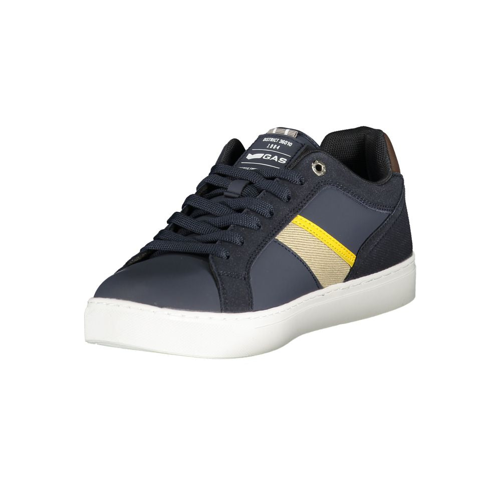 Gas Blue Polyester Men Sneaker