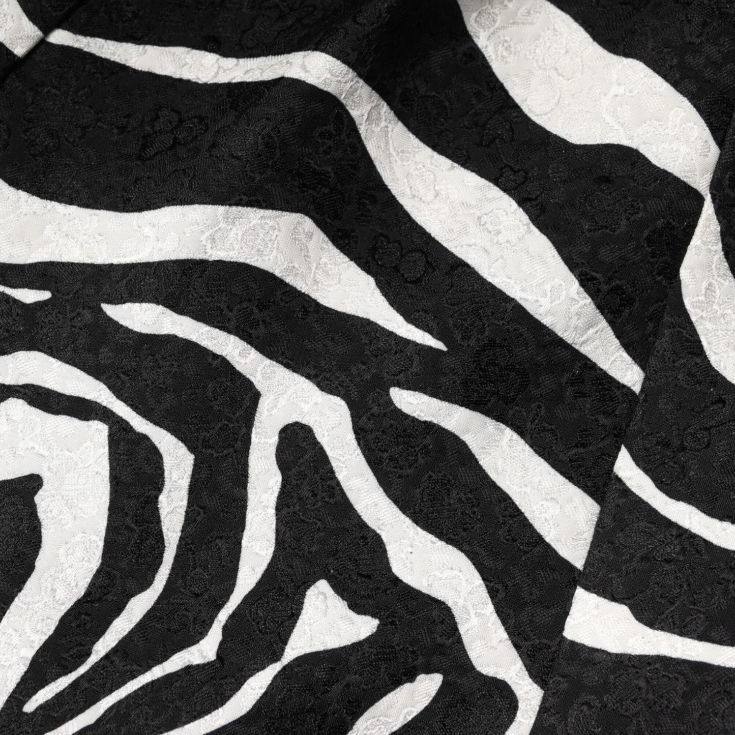 Dolce & Gabbana Black White Zebra Sleeveless A-line Dress