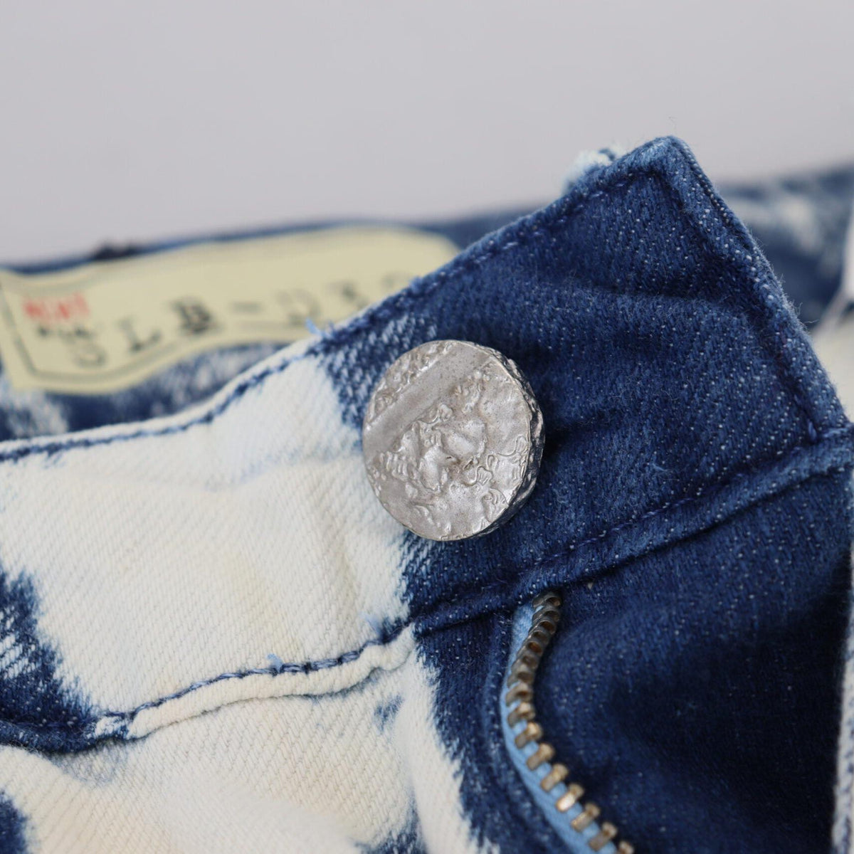 Acht White Blue Cotton Skinny Women Tattered Denim Jeans