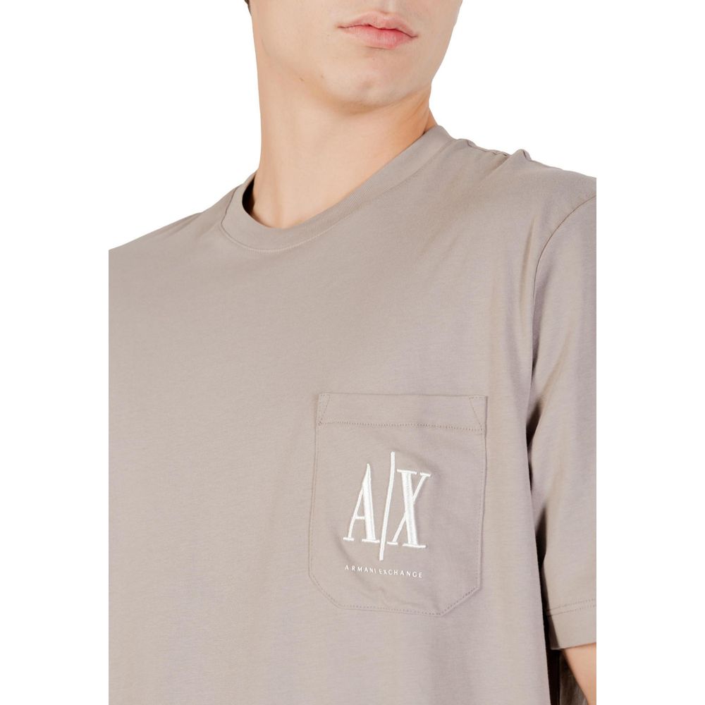 Armani Exchange Brown Cotton Sportswear