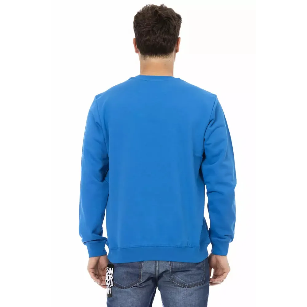 Automobili Lamborghini Blue Cotton Men Sweater