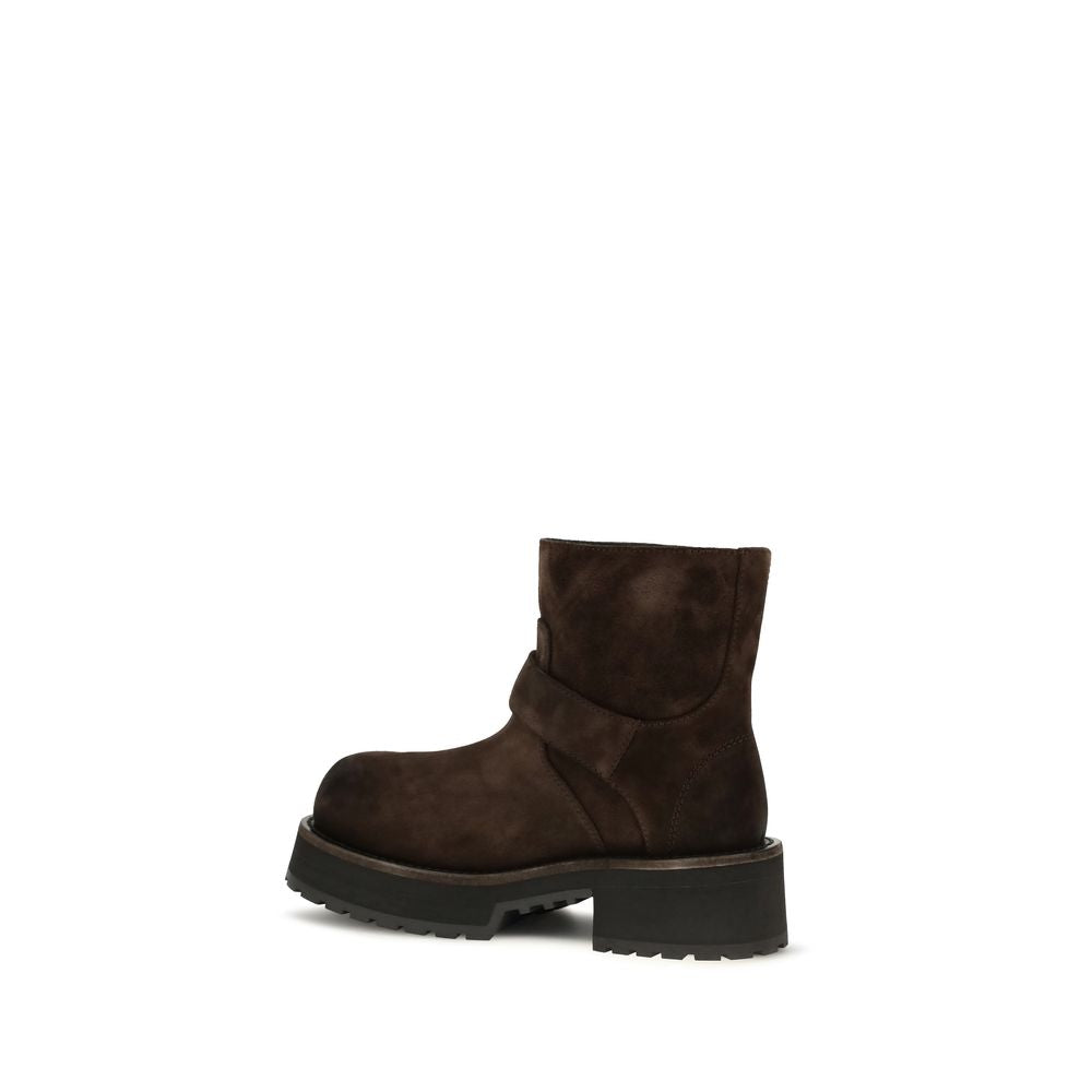 Balenciaga Brown Calf Leather Bos Taurus Ankle Boots
