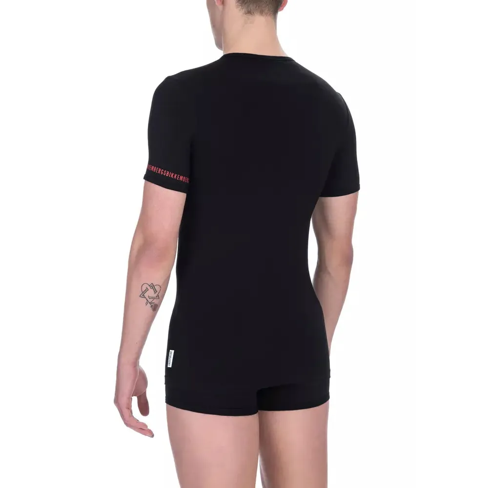 Bikkembergs "Black Cotton Men T-Shirt Twin Pack"