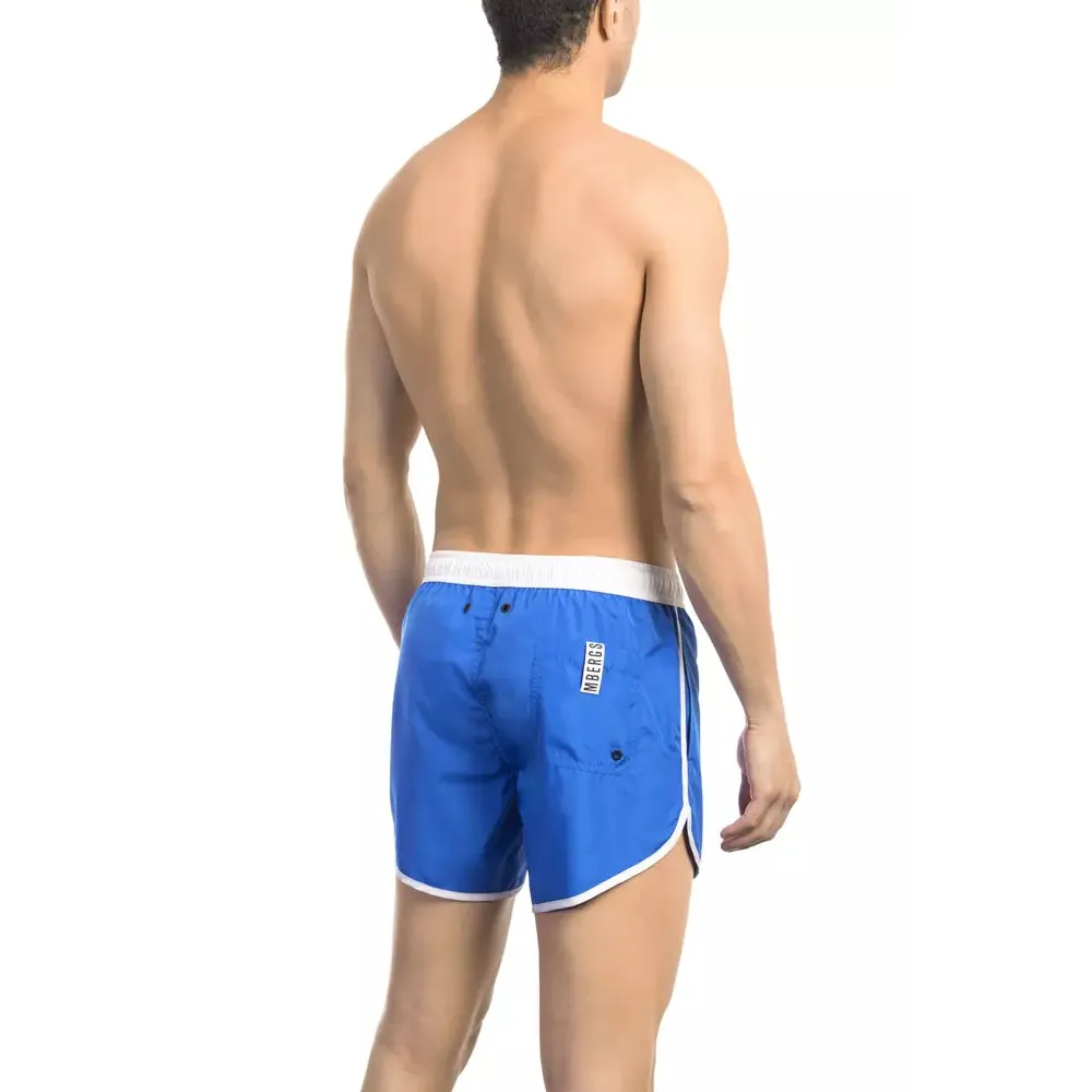 Bikkembergs Blue Polyester Men Swim Short
