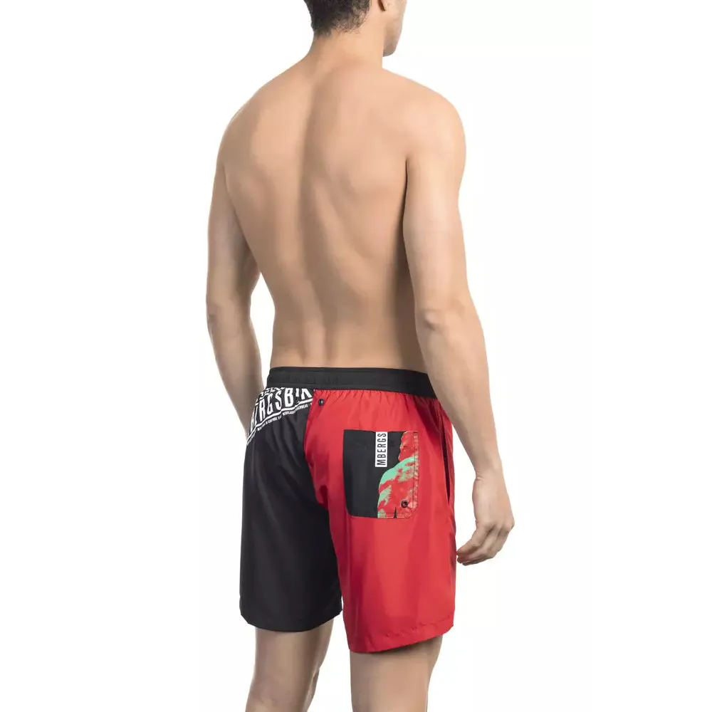 Bikkembergs Red Polyester Men's Swim Short
