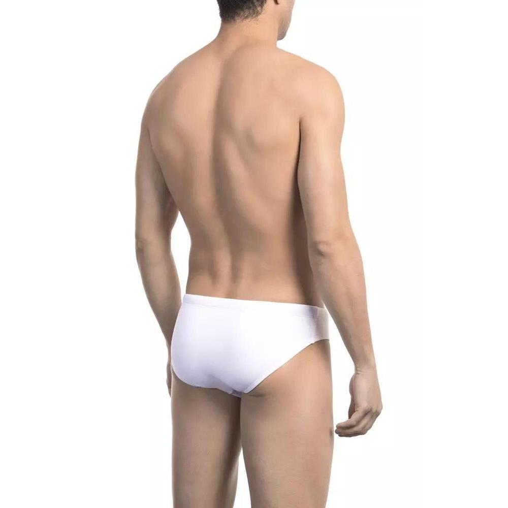Bikkembergs White Polyamide Men Swimwear