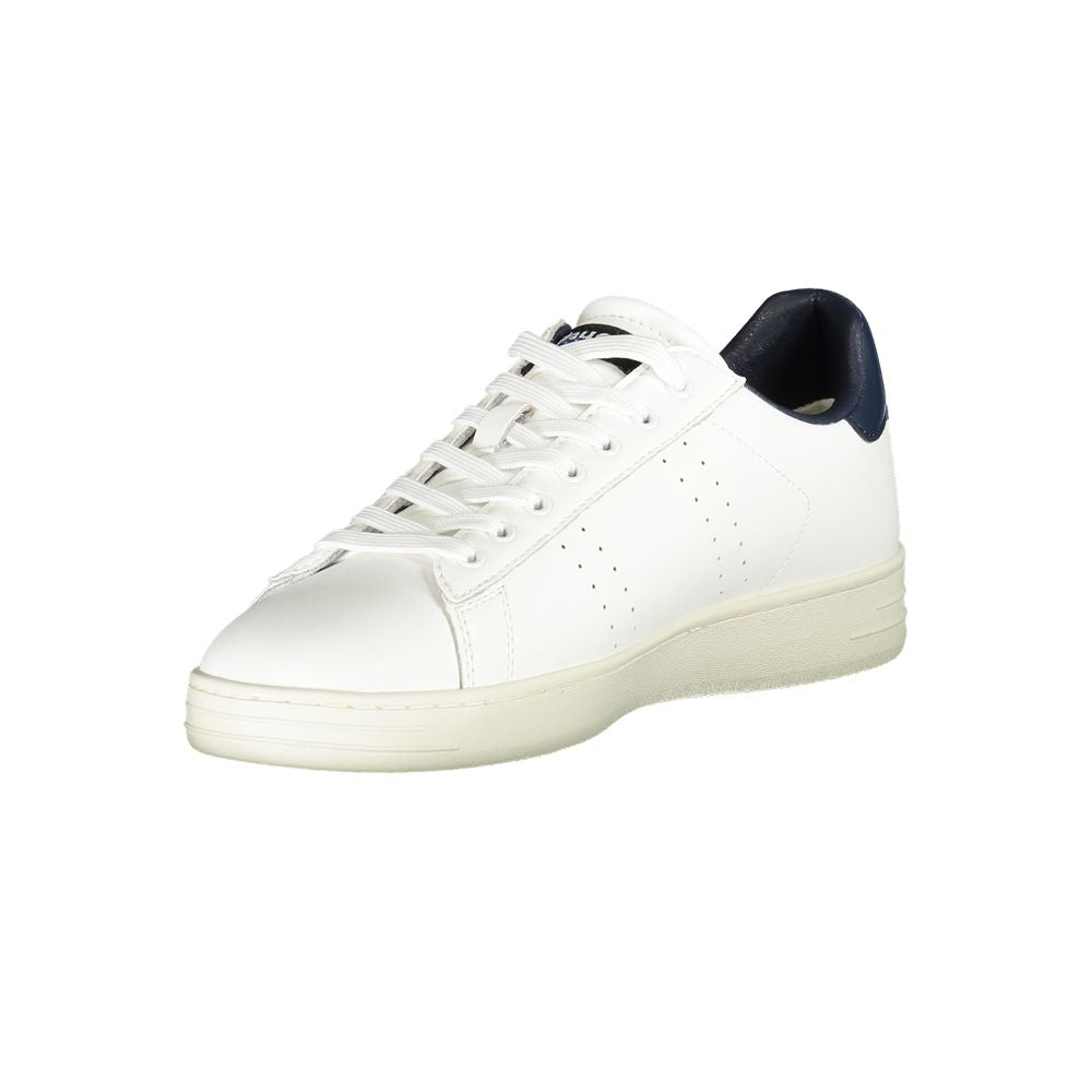 Blauer White Leather Men Sneakers