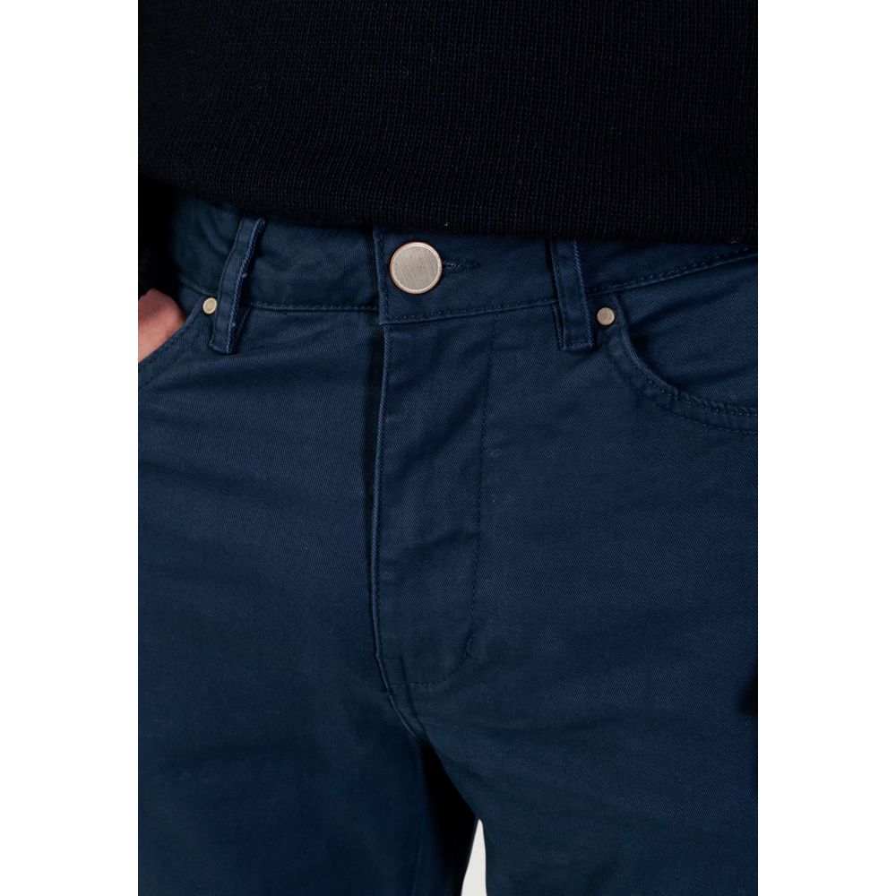 Borghese Blue Cotton Skinny Pants