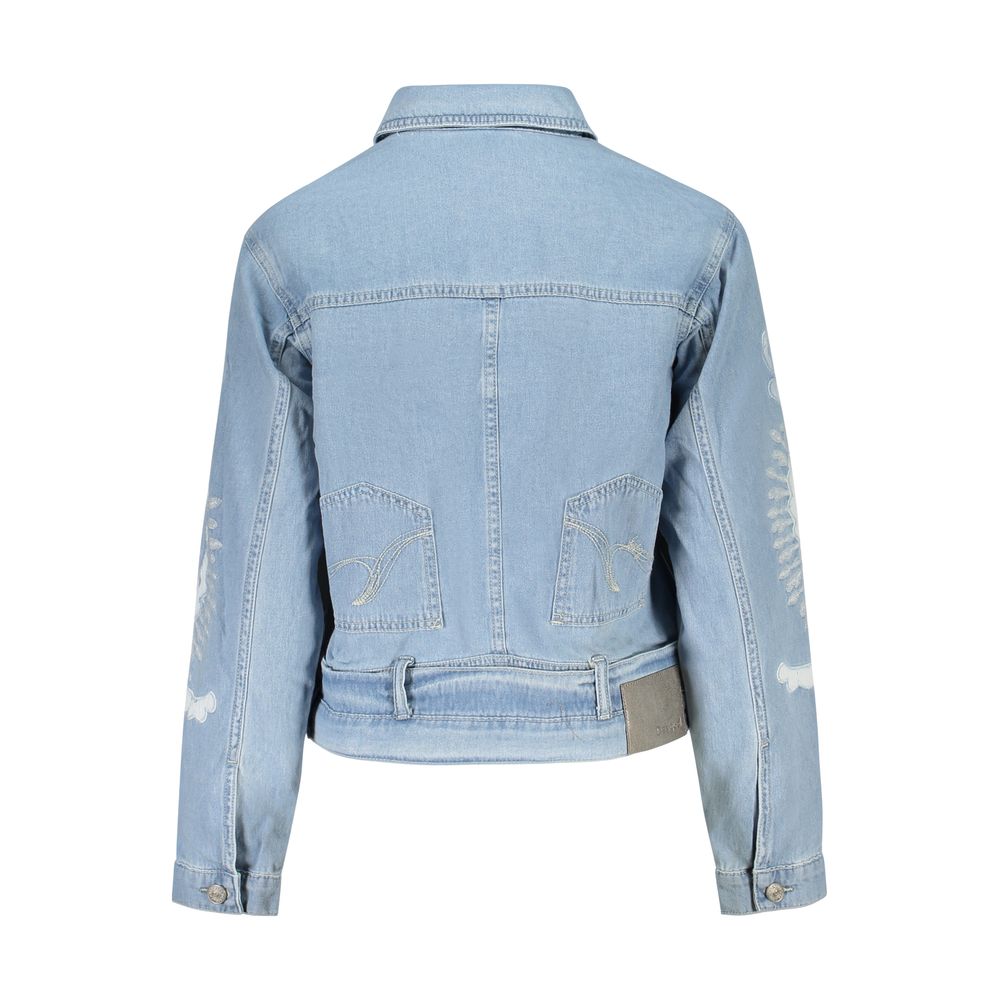 Desigual Azzurro Cotton Women Jacket