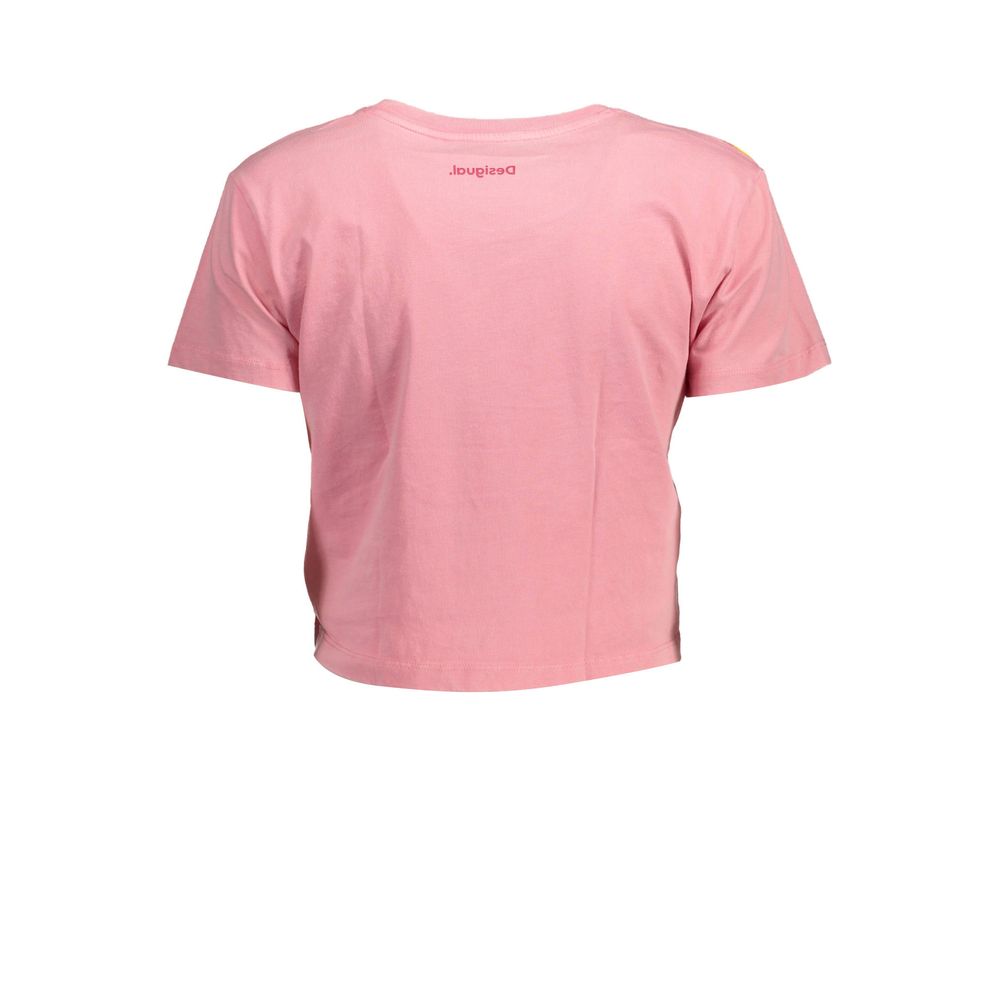 Desigual Pink Cotton Women Top