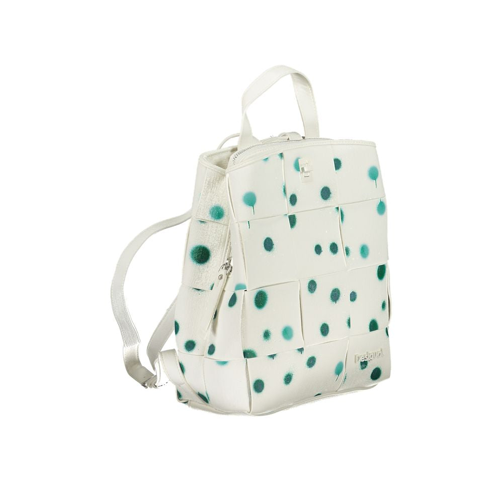Desigual DE-28941 white polyurethane backpack for women