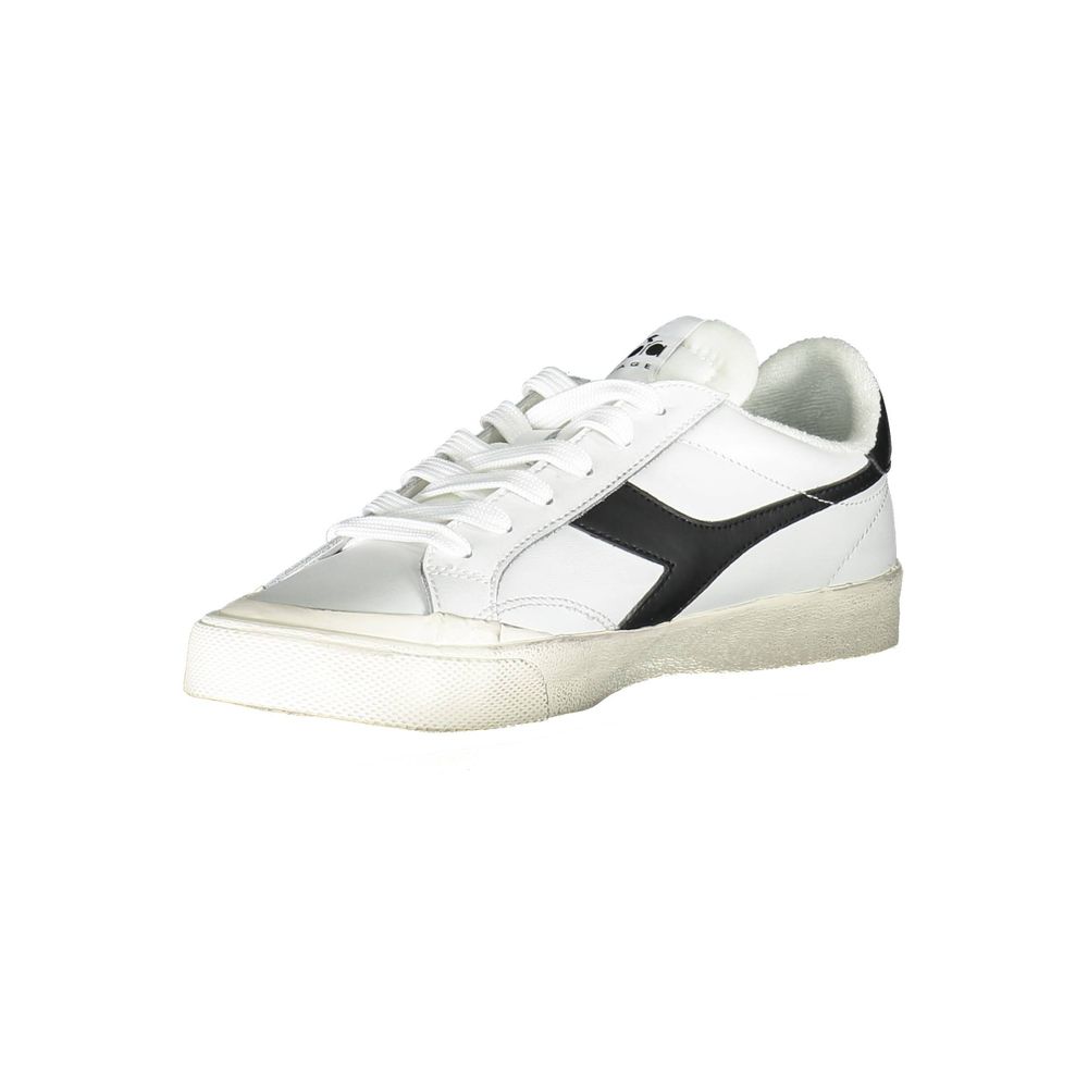 Diadora White Fabric Sneakers