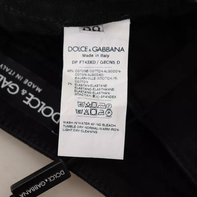 Dolce & Gabbana Black Cotton Stretch Skinny Denim Jeans