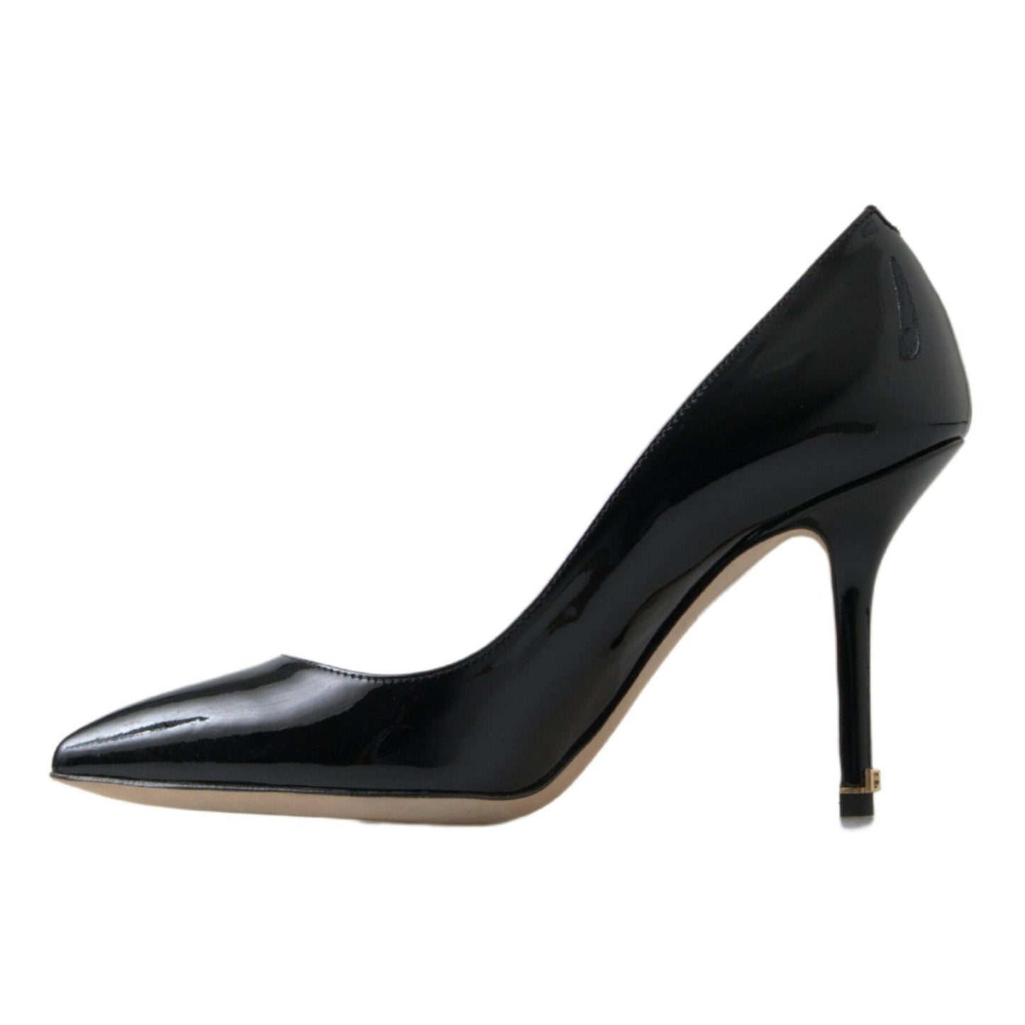 Dolce & Gabbana Black Patent Leather High Heels Pumps Shoes