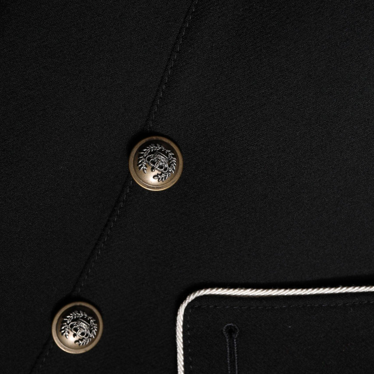 Dolce & Gabbana Black Wool Double Breasted Blazer Jacket