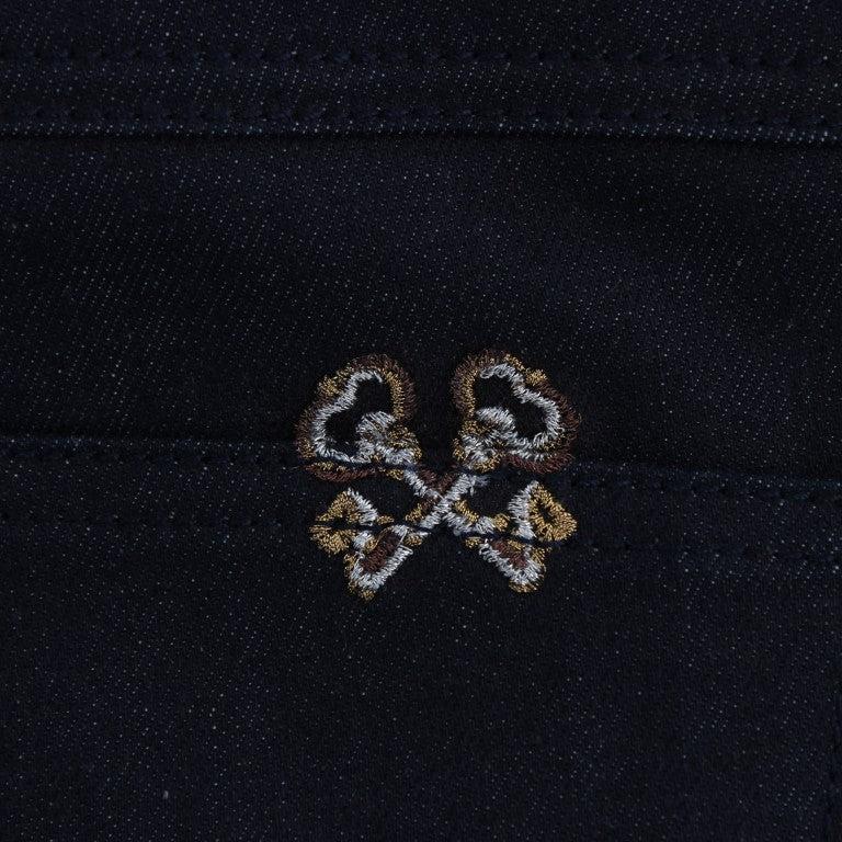 Dolce & Gabbana Blue Key Embroidered Slim Fit KATE Jeans