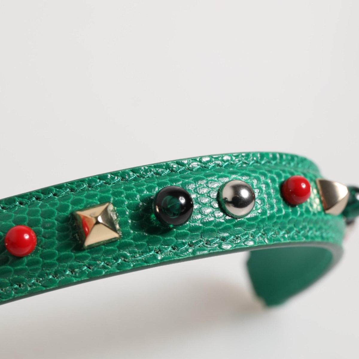 Dolce & Gabbana SMY11165 green embellished leather bag strap for women