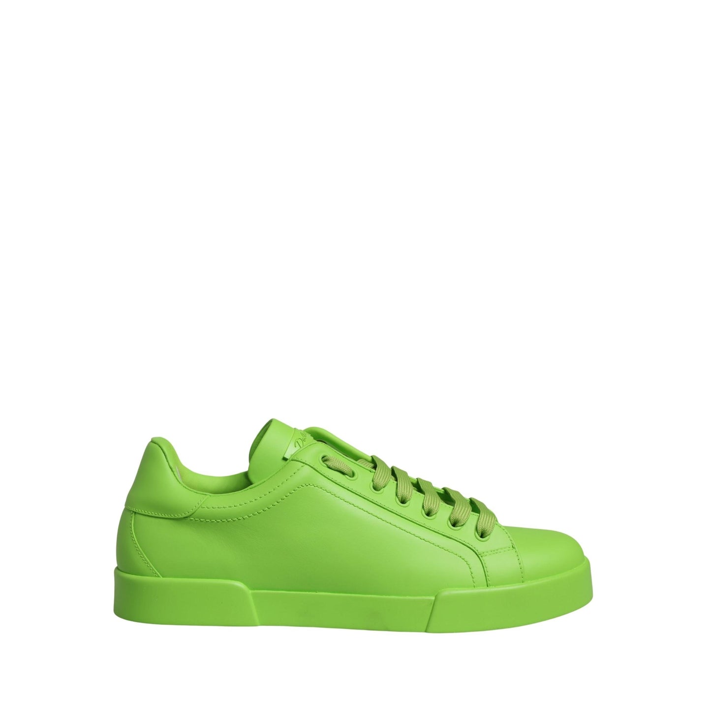 Dolce & Gabbana Green Leather Portofino Low Top Sneakers Shoes