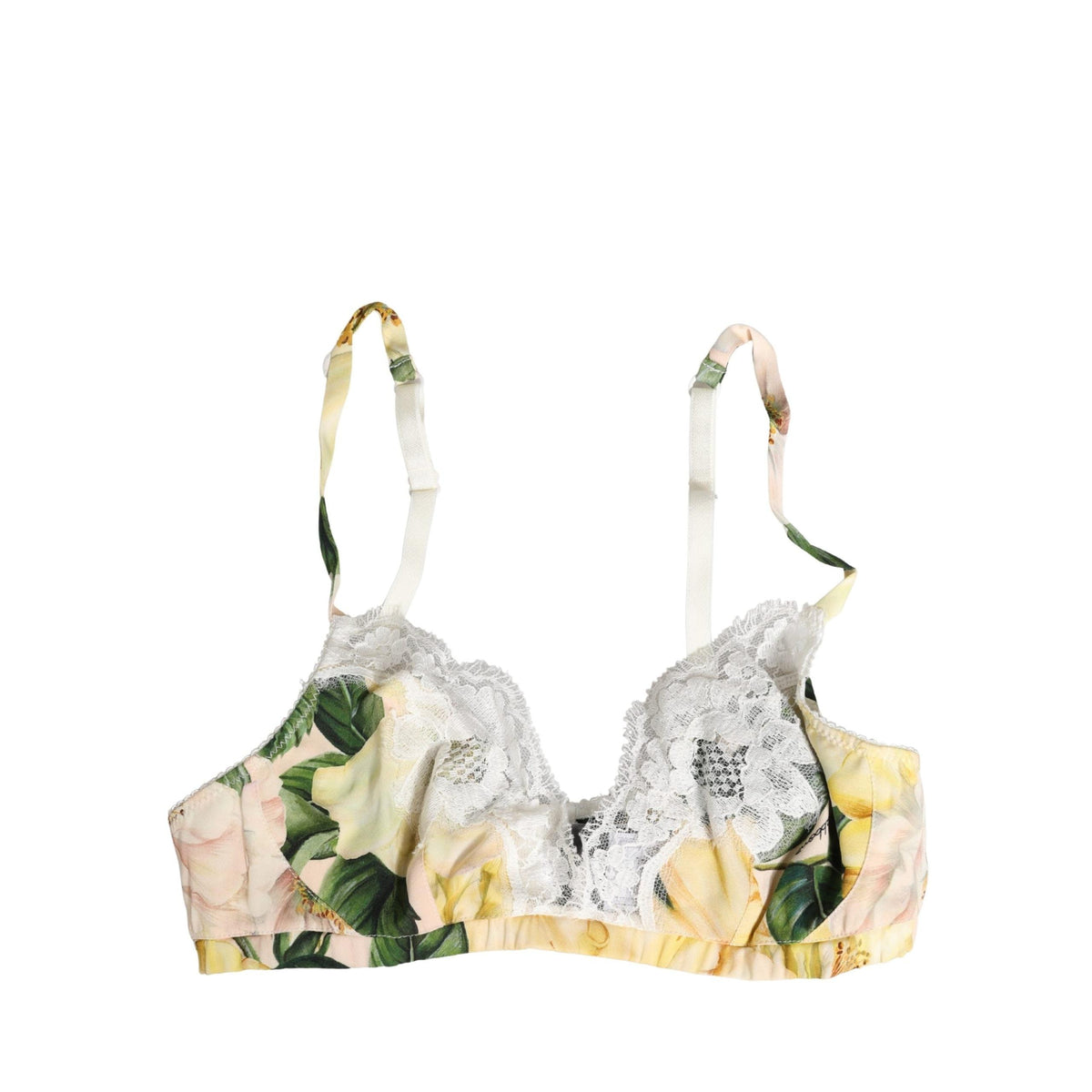 Dolce & Gabbana Multicolor Floral Print Soft Cup Bra Underwear