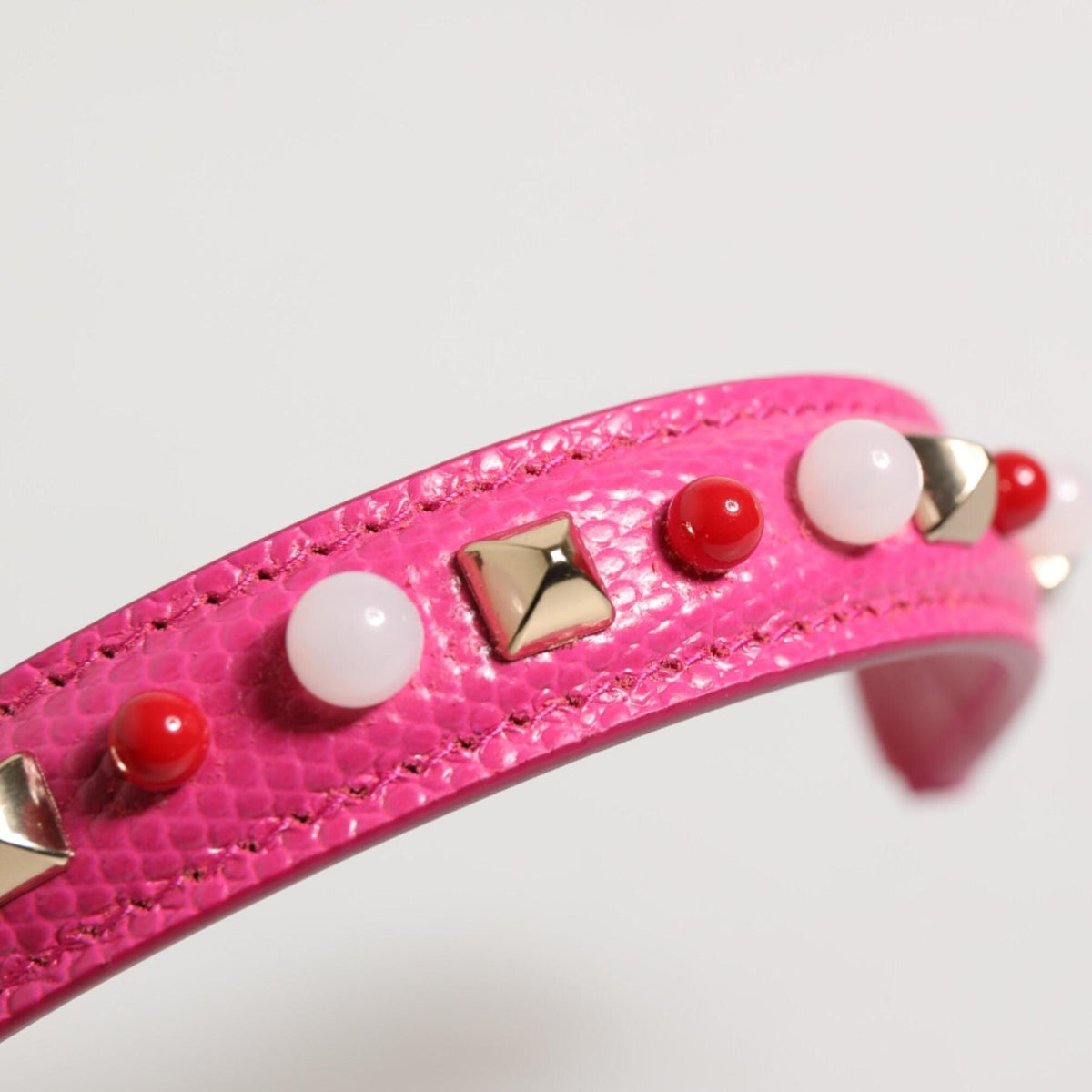 Dolce & Gabbana SMY11161 pink embellished leather bag strap for women