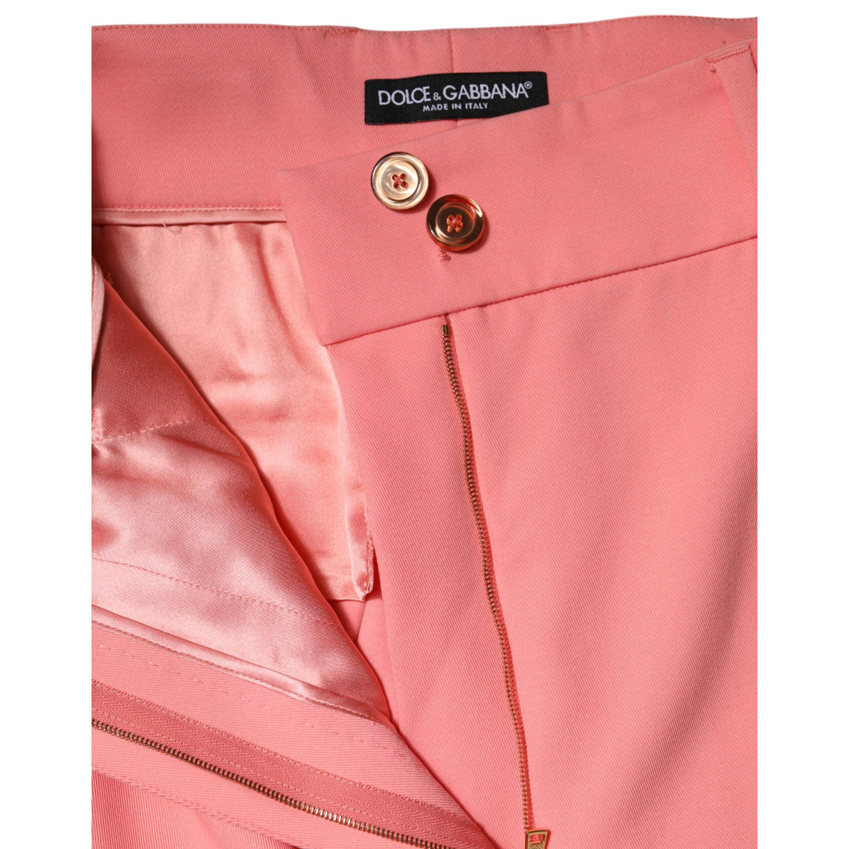 Dolce & Gabbana Pink High Waist Dress Tapered Pants
