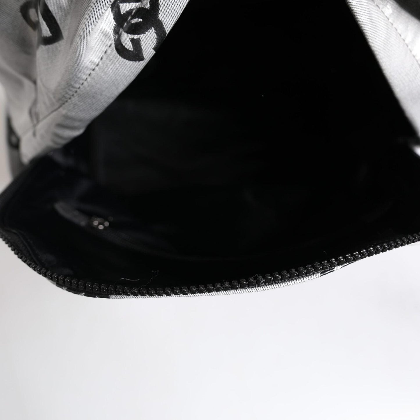 Dolce & Gabbana Polyester Gray Black DG Logo Plaque Backpack Bag