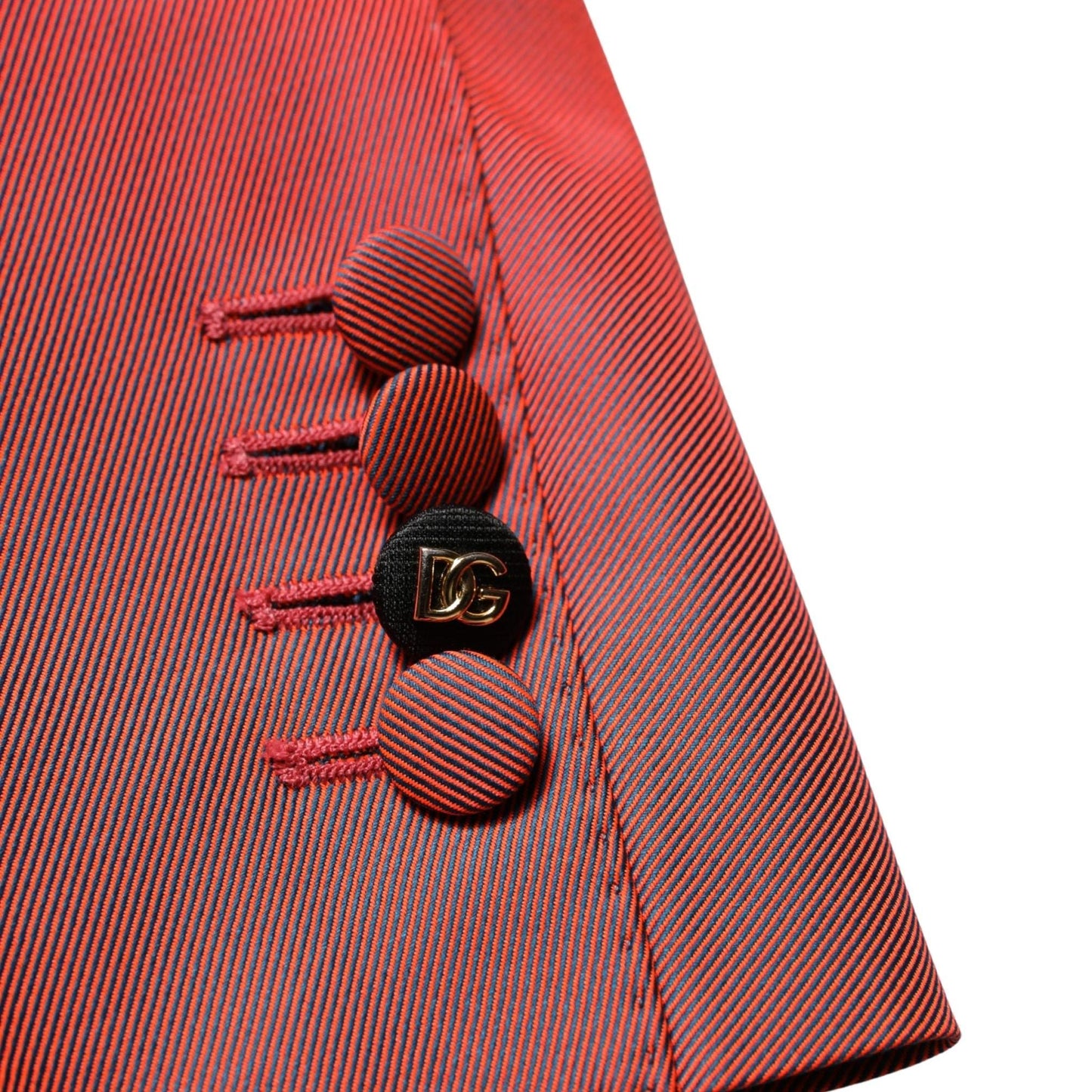 Dolce & Gabbana Red Wool Single Breasted Men Blazer Jacket