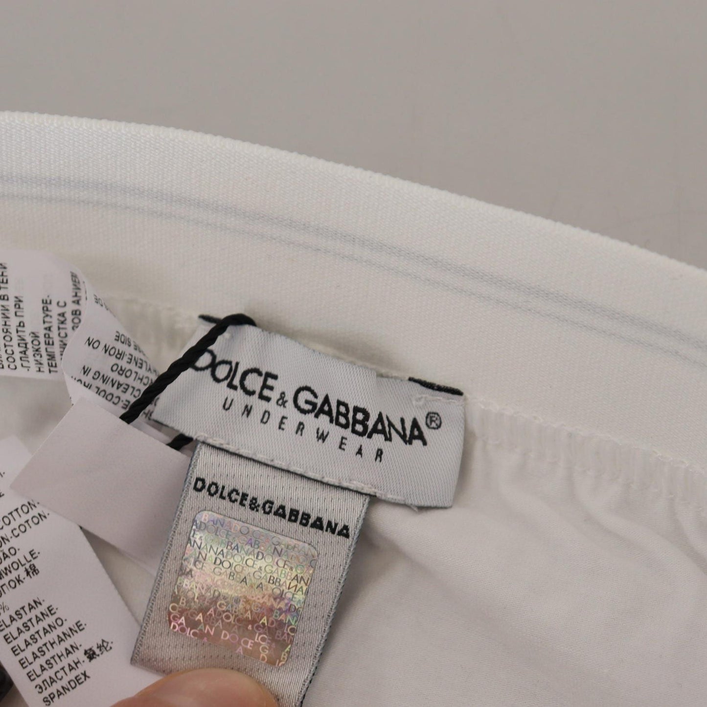 Dolce & Gabbana White Cotton Blend Regular Boxer Underwear