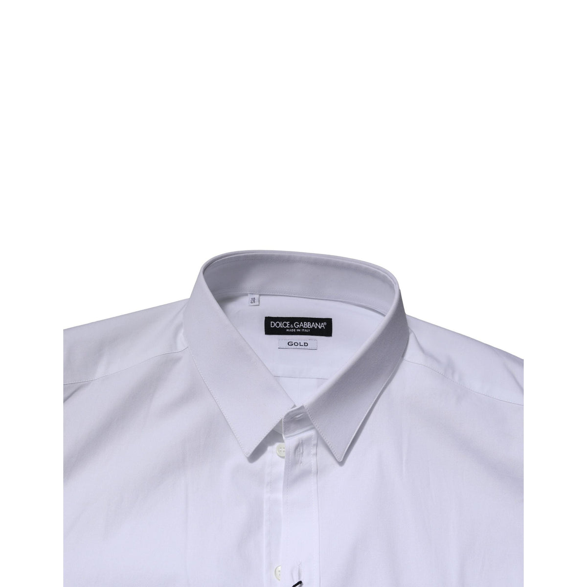 Dolce & Gabbana White GOLD Long Sleeves Dress Formal Shirt